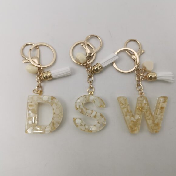 Accessories - Initial Letter Keychain Women's Bag Charm Alphabet Keyring Cute Pendant